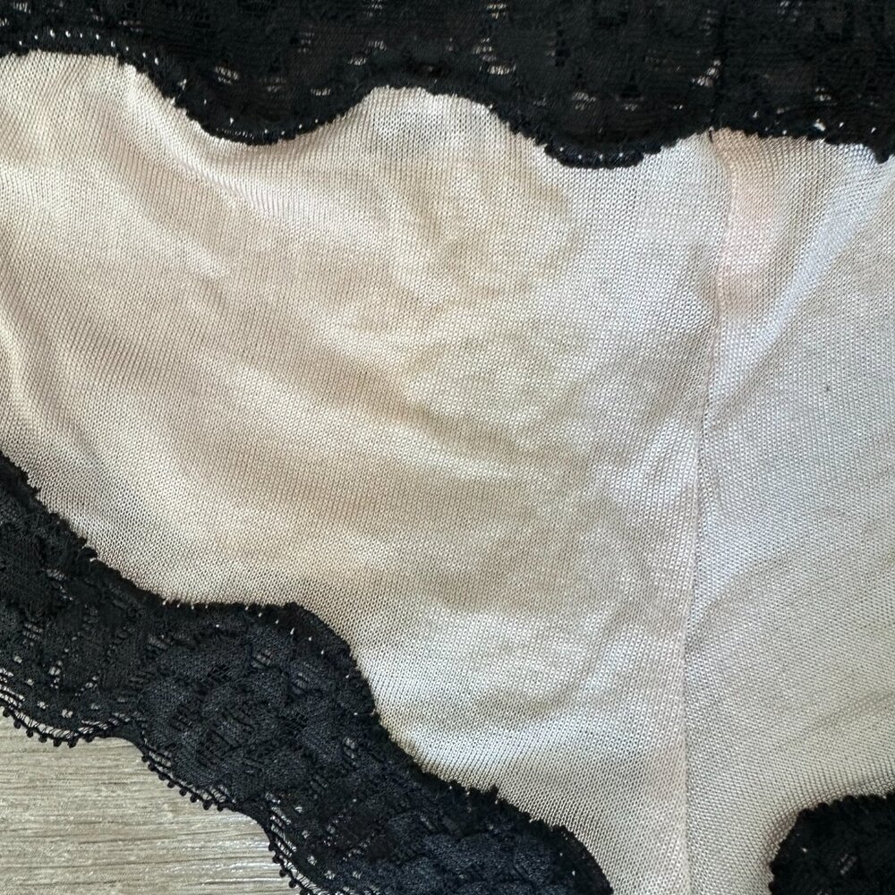 Mary Green Bralette and panty set Pink/Black Size M - Picture 3 of 6